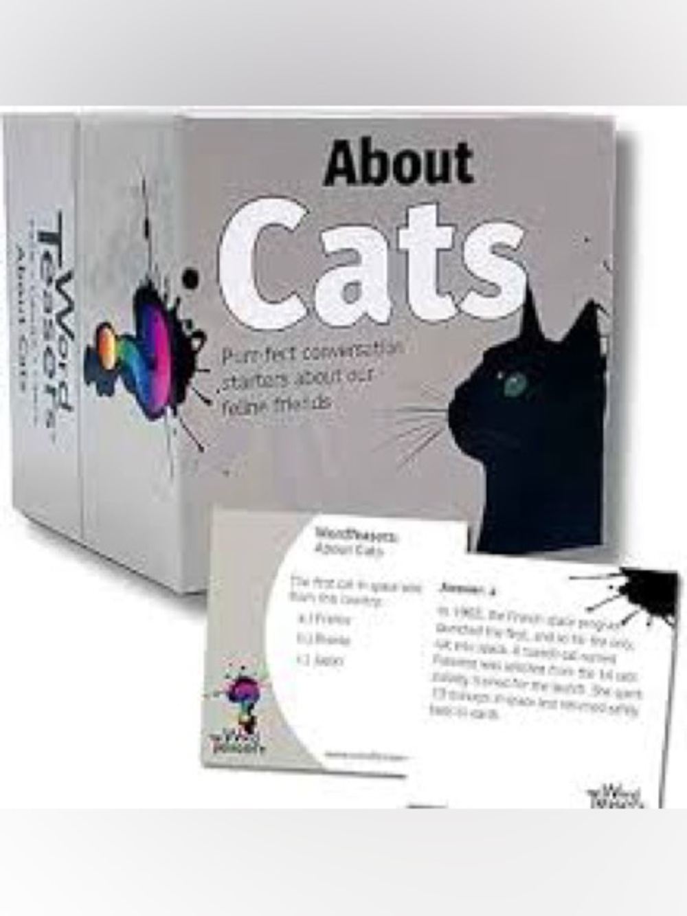NEW Sealed WordTeasers About Cats Trivia Card Game 150 Questions Cat Lovers Gift